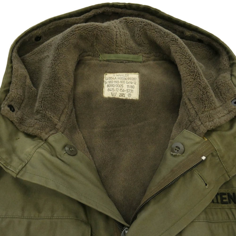 ヴィンテージ 80s ドイツ軍 ボア ライナー付き フィールド パーカー モッズコート モスグリーン系 不明【中古】