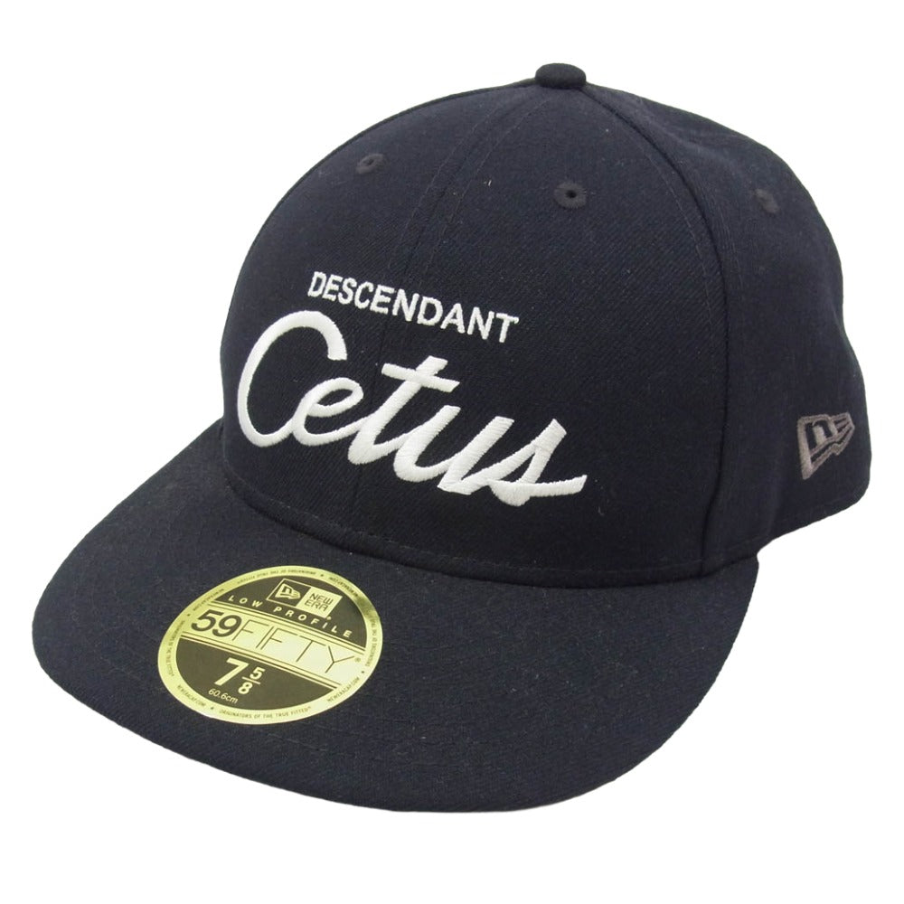 DESCENDANT ディセンダント NEW ERA ニューエラ 21AW 212NEDS-HT01 × NEW ERA ニューエラ LP 59FIFTY ロゴ刺繍 帽子 キャップ ブラック系 7 5/8【中古】