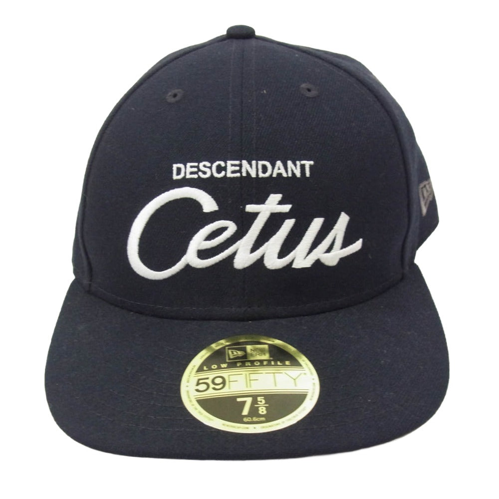 DESCENDANT ディセンダント NEW ERA ニューエラ 21AW 212NEDS-HT01 × NEW ERA ニューエラ LP 59FIFTY ロゴ刺繍 帽子 キャップ ブラック系 7 5/8【中古】
