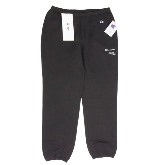 WTAPS ダブルタップス Champion チャンピオン 25AW C8-D216 × CHAMPION ACADEMY TROUSERS CTPL チャンピオン アカデミー トラウザーズ スウェット パンツ オフブラック系 XL【美品】【中古】