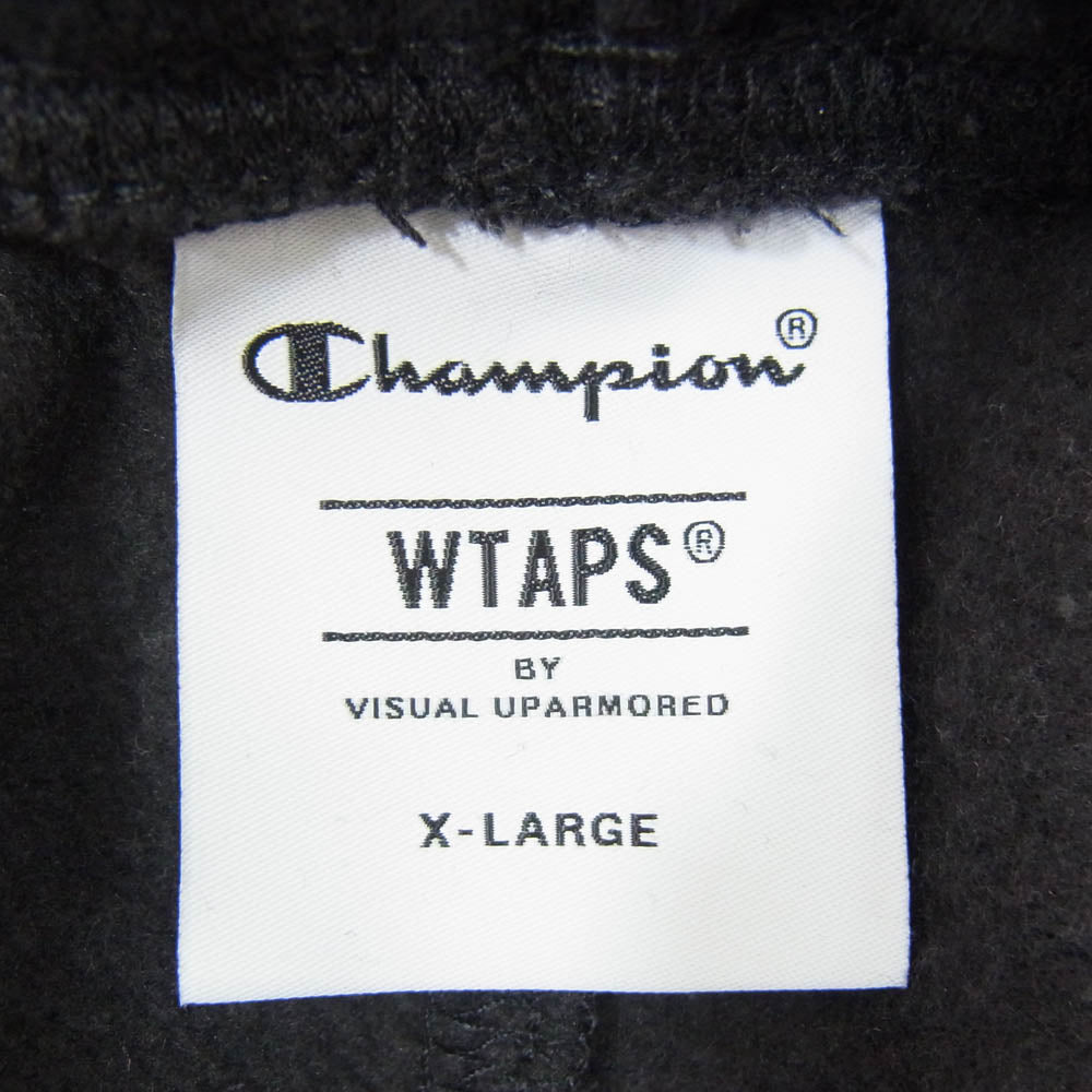 WTAPS ダブルタップス Champion チャンピオン 25AW C8-D216 × CHAMPION ACADEMY TROUSERS CTPL チャンピオン アカデミー トラウザーズ スウェット パンツ オフブラック系 XL【美品】【中古】