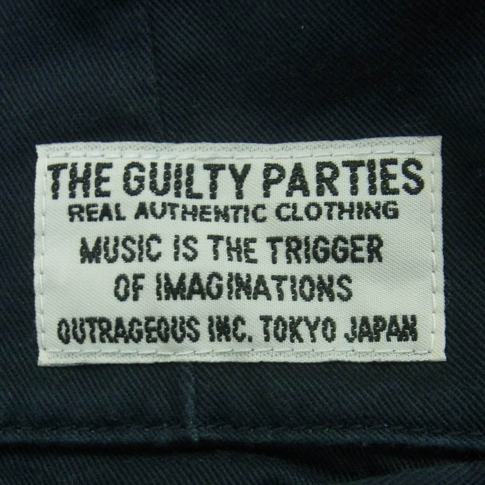 WACKO MARIA ワコマリア GUILTY PARTIES 2タック チノ パンツ コットン 日本製 ダークネイビー系 L【中古】