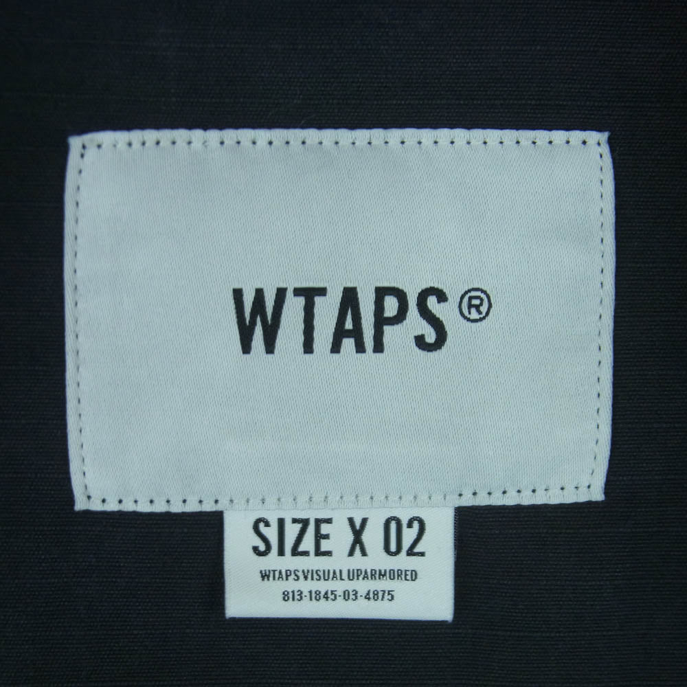 WTAPS ダブルタップス 19AW 192BRDT-SHM02 SHIRT. COTTON. RIPSTOP リップストップ ミリタリー 長袖 シャツ ダークグレー系 02【中古】