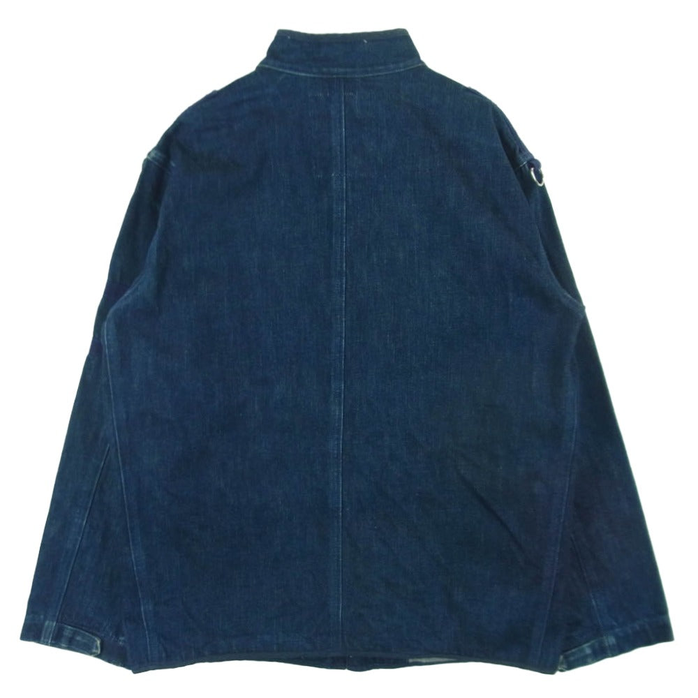 NEIGHBORHOOD ネイバーフッド DCNH-JK-07 ノーカラー ジップアップ デニム ジャケット インディゴブルー系 M【中古】