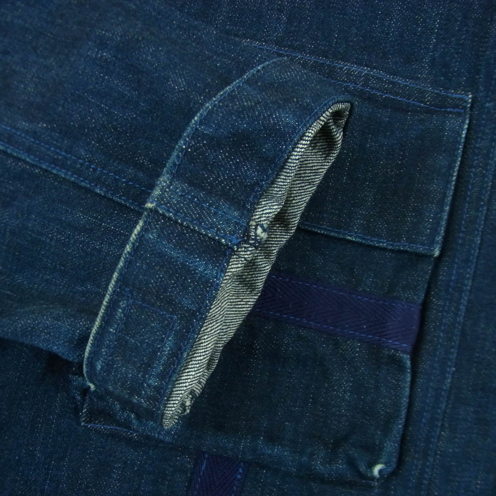NEIGHBORHOOD ネイバーフッド DCNH-JK-07 ノーカラー ジップアップ デニム ジャケット インディゴブルー系 M【中古】