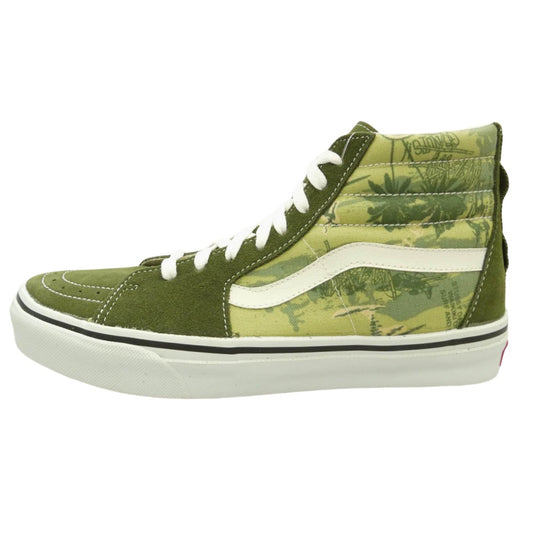 STUSSY ステューシー VANS バンズ V38STUSSY YEAR OF THE SNAKE SK8-HI イヤー・オブ・ザ・スネーク スケートハイ スニーカー モスグリーン系 ライトグリーン系 26.5cm【極上美品】【中古】