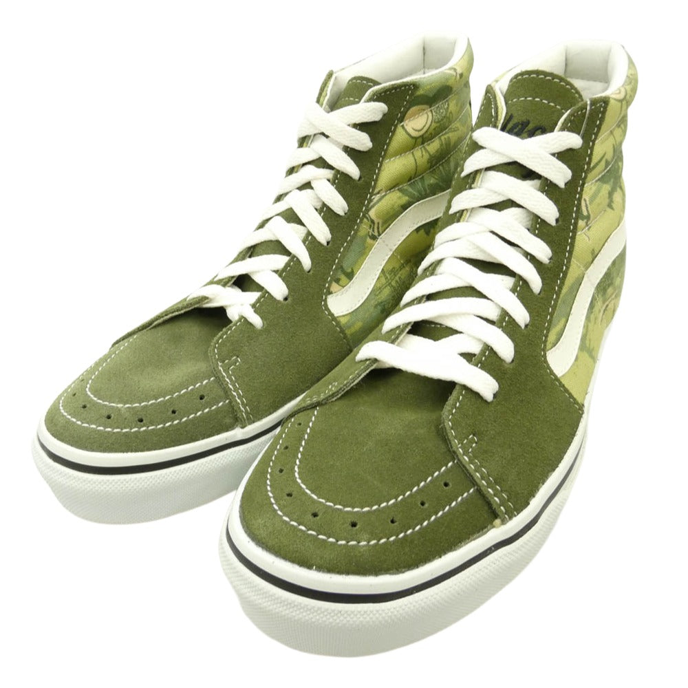 STUSSY ステューシー VANS バンズ V38STUSSY YEAR OF THE SNAKE SK8-HI イヤー・オブ・ザ・スネーク スケートハイ スニーカー モスグリーン系 ライトグリーン系 26.5cm【極上美品】【中古】