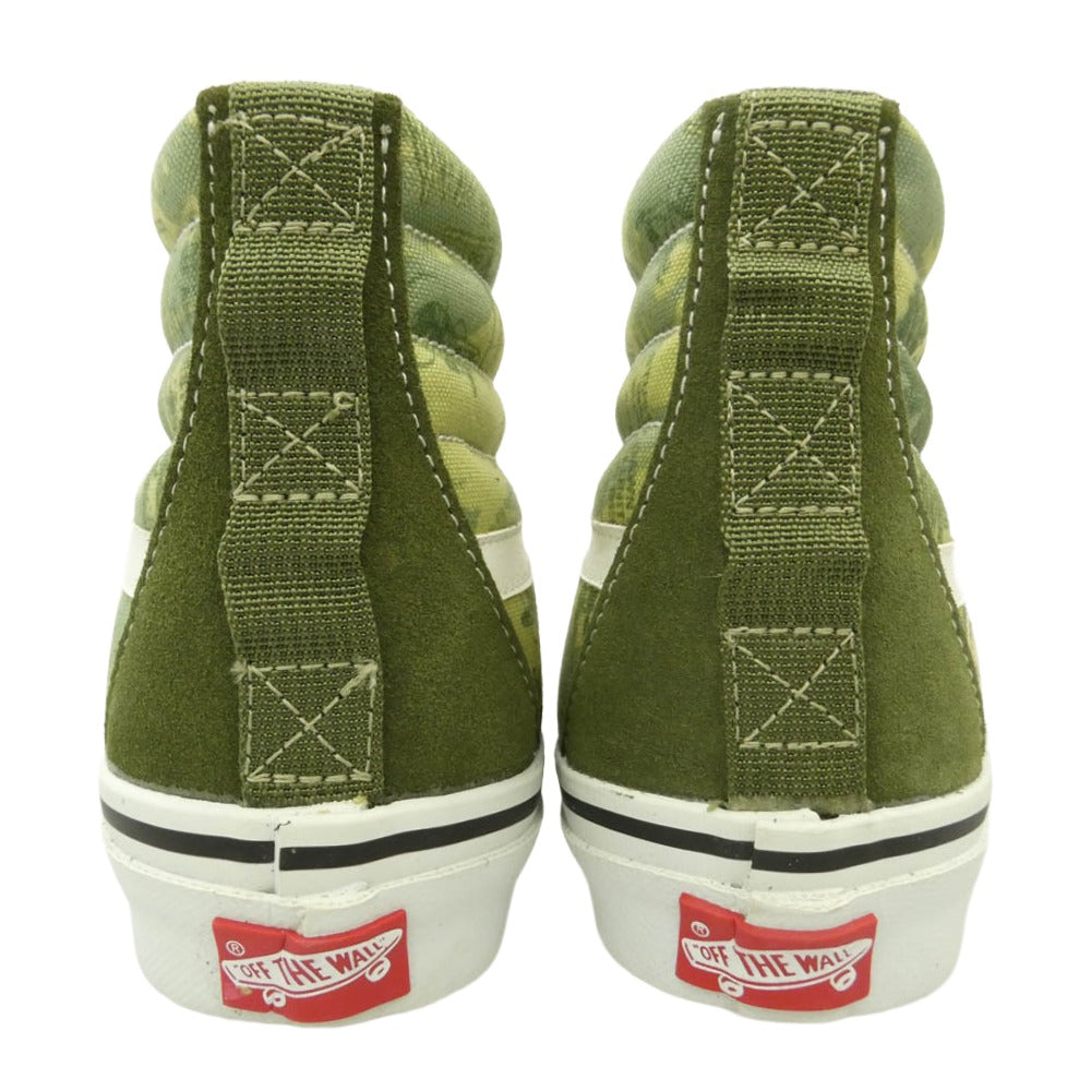 STUSSY ステューシー VANS バンズ V38STUSSY YEAR OF THE SNAKE SK8-HI イヤー・オブ・ザ・スネーク スケートハイ スニーカー モスグリーン系 ライトグリーン系 26.5cm【極上美品】【中古】