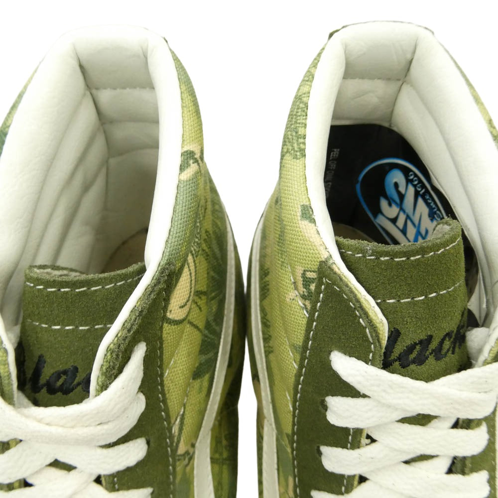 STUSSY ステューシー VANS バンズ V38STUSSY YEAR OF THE SNAKE SK8-HI イヤー・オブ・ザ・スネーク スケートハイ スニーカー モスグリーン系 ライトグリーン系 26.5cm【極上美品】【中古】