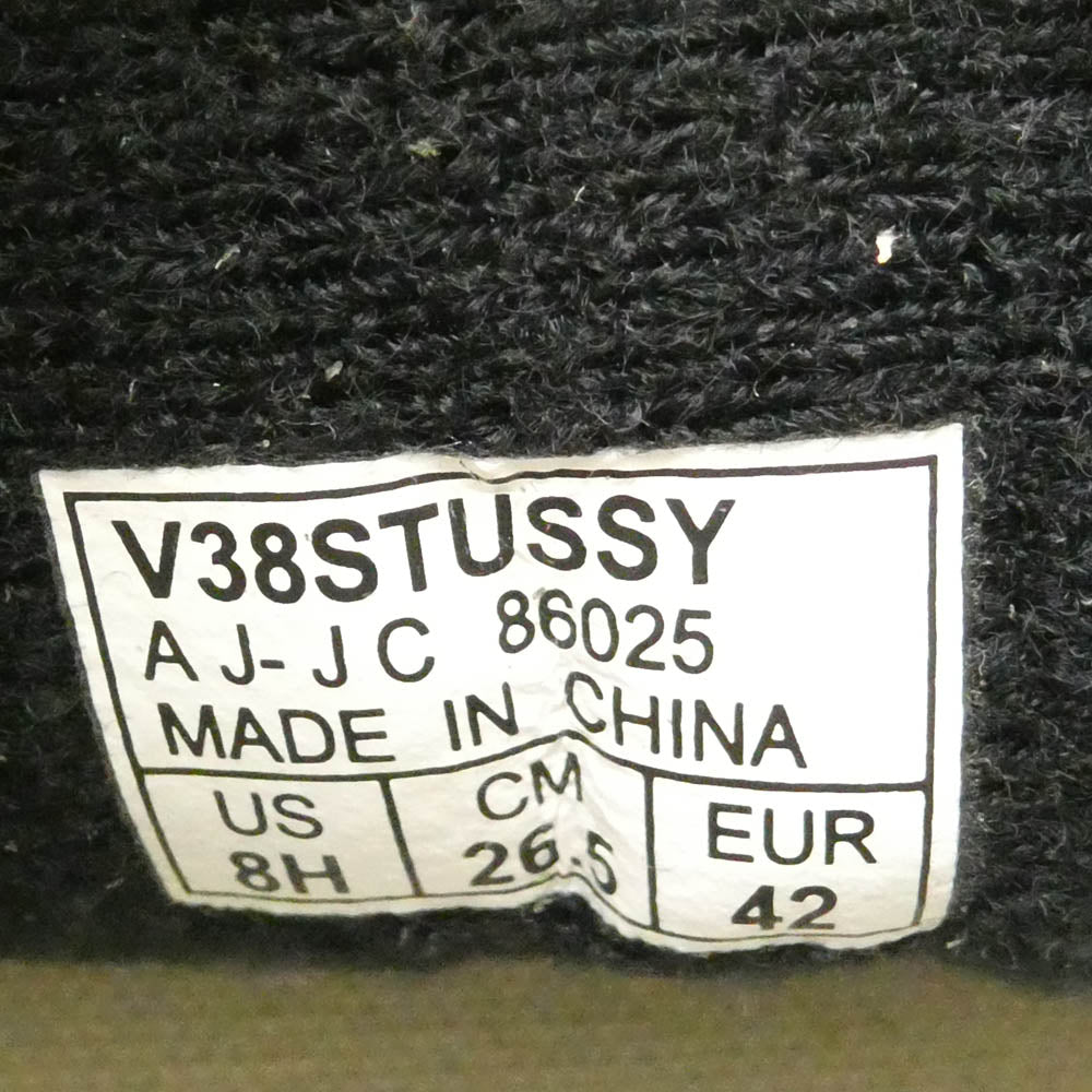 STUSSY ステューシー VANS バンズ V38STUSSY YEAR OF THE SNAKE SK8-HI イヤー・オブ・ザ・スネーク スケートハイ スニーカー モスグリーン系 ライトグリーン系 26.5cm【極上美品】【中古】