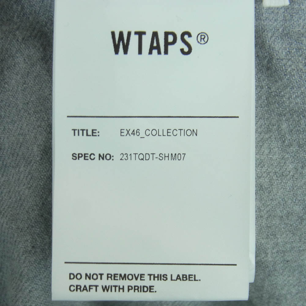 WTAPS ダブルタップス 23SS 231TQDT-SHM07 LEAGUE LS COTTON. TWILL 長袖 ベースボール シャツ グレー系 02【中古】