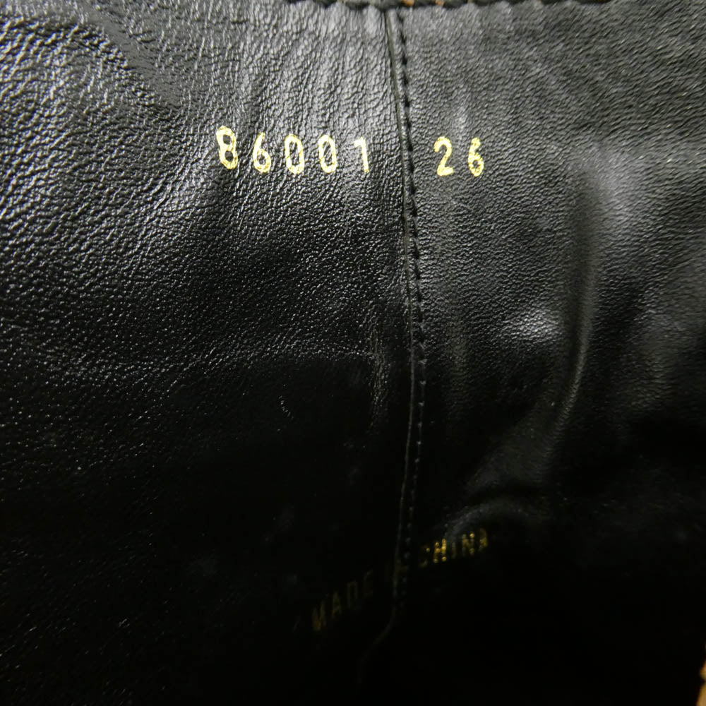 JEAN-PAUL GAULTIER ジャンポールゴルチエ アーカイブ スクエアトゥ サイドジップ ベルト レザー ブーツ ブラウン系 26cm【中古】