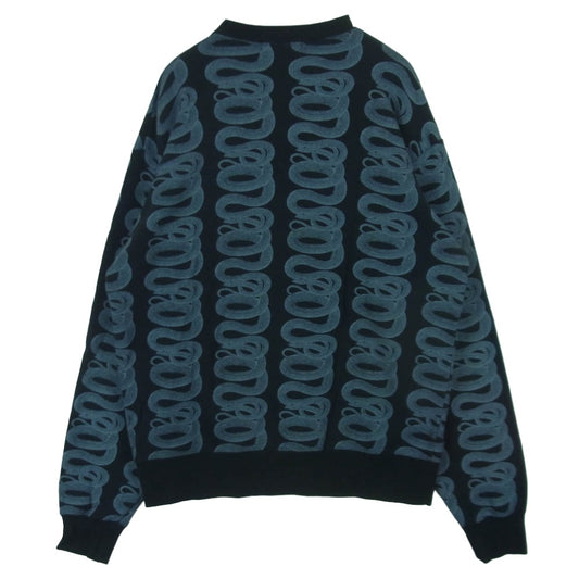 HYSTERIC GLAMOUR ヒステリックグラマー 06123CS01 SNAKE LOOP柄 スネーク 長袖 スウェット ブラック系 グレー系 M【中古】