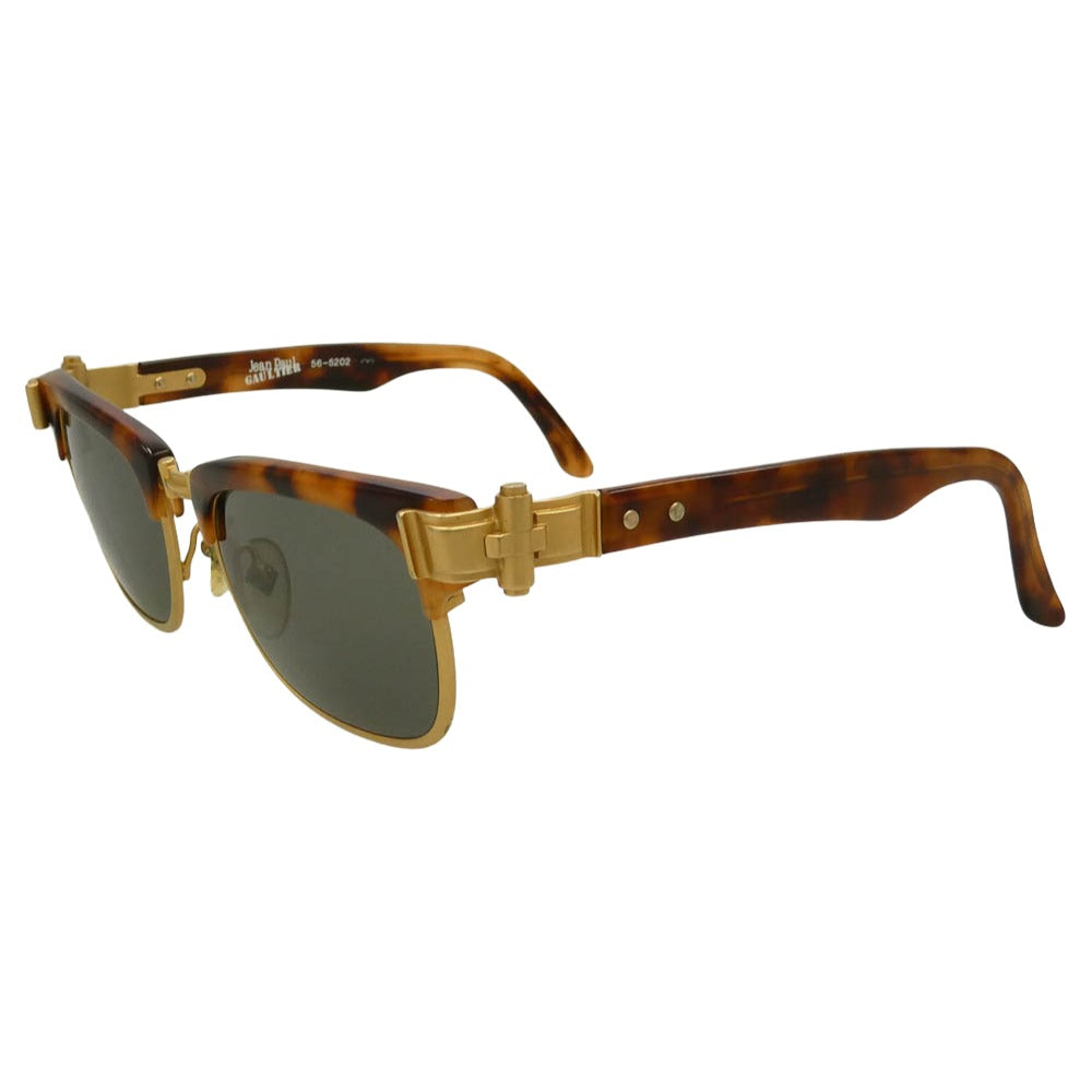 JEAN-PAUL GAULTIER ジャンポールゴルチエ 56-5202 sirmont type glasses アイウェア サングラス メガネ ブラウン系【中古】