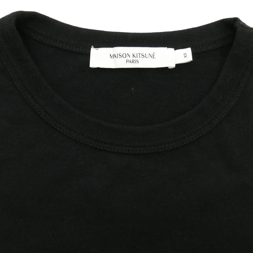 MAISON KITSUNE メゾンキツネ AW00103KJ0005 FOX HEAD PATCH CLASSIC フォックス ヘッド パッチ クラシック Tシャツ 半袖カットソー ブラック系 XS【中古】