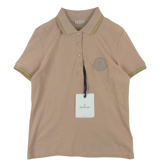 MONCLER モンクレール 20SS F20938A70500 MAGLIA POLO MANICA マグリア ポロ マニカ 半袖 ポロシャツ ピンク系 ベージュ系 ピンクベージュ系 M【中古】
