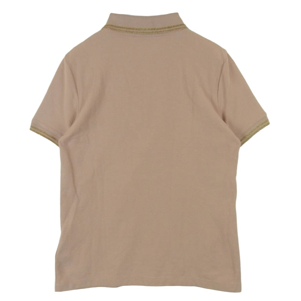 MONCLER モンクレール 20SS F20938A70500 MAGLIA POLO MANICA マグリア ポロ マニカ 半袖 ポロシャツ ピンク系 ベージュ系 ピンクベージュ系 M【中古】