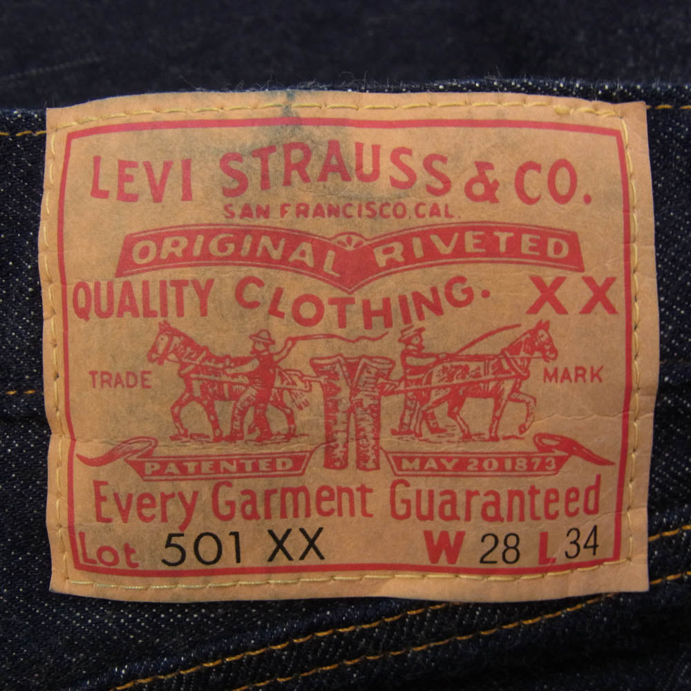 Levi's リーバイス PC9-50155-0055 LVC 1955年モデル BIG E ビッグE 501XX 復刻リジッド デニム パンツ インディゴブルー系 28【中古】