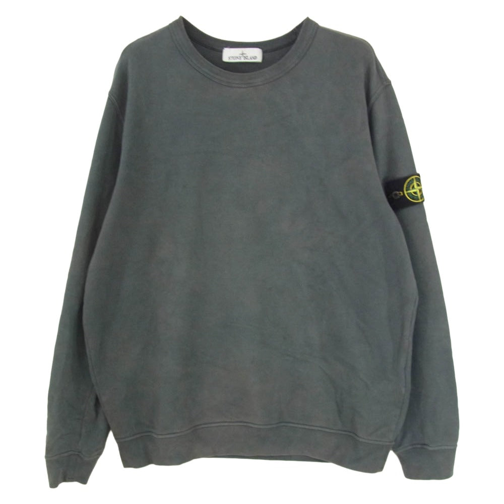 STONE ISLAND ストーンアイランド 791562420 ワッペン付き クルーネック 丸首 長袖 スウェット トレーナー グレー系 XL【中古】