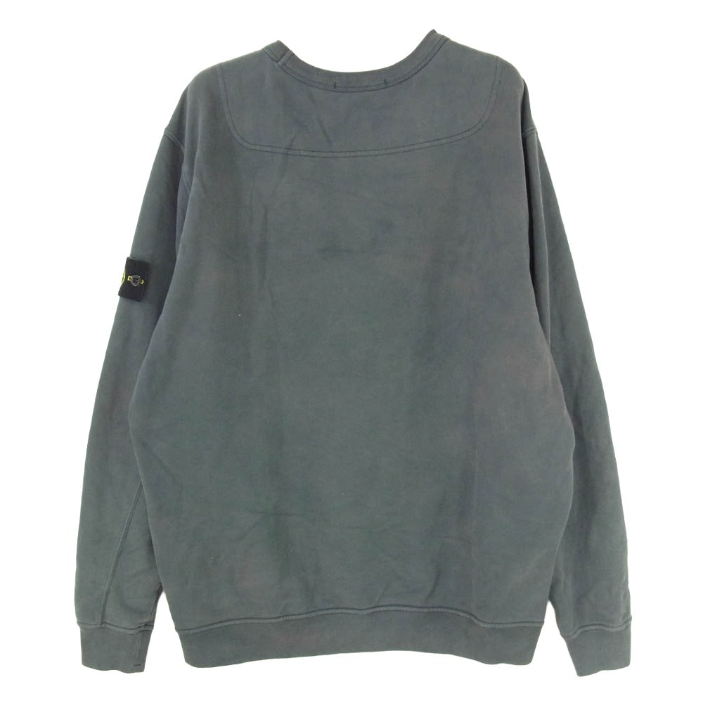 STONE ISLAND ストーンアイランド 791562420 ワッペン付き クルーネック 丸首 長袖 スウェット トレーナー グレー系 XL【中古】