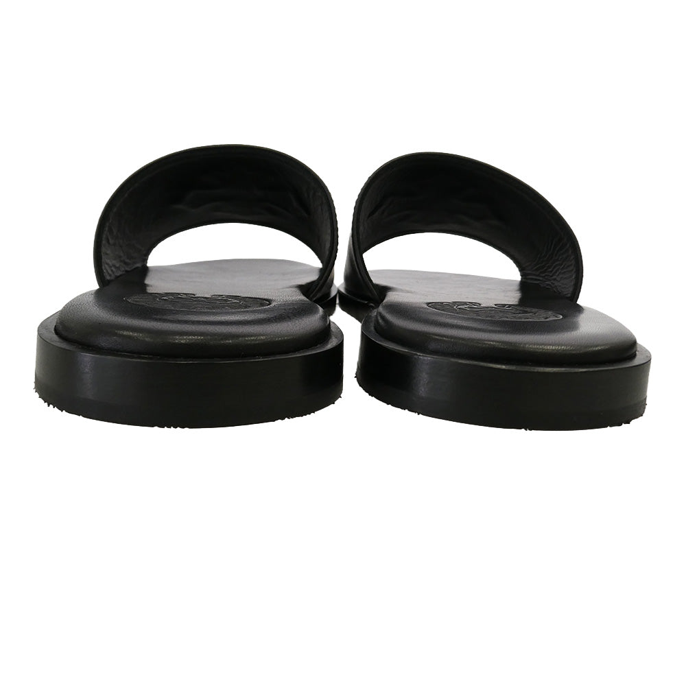 CHROME HEARTS クロムハーツ（原本無） 国内レシート原本付属 CH Plus Patch Leather Slide CHプラス パッチ レザー サンダル スライド ブラック系 37【新古品】【未使用】【中古】