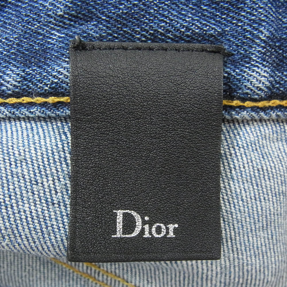 DIOR HOMME ディオールオム 16AW 633D008TX180 イタリア製 ボタンフライ ジーンズ スリムフィット ストレート デニムパンツ インディゴブルー系 31【中古】