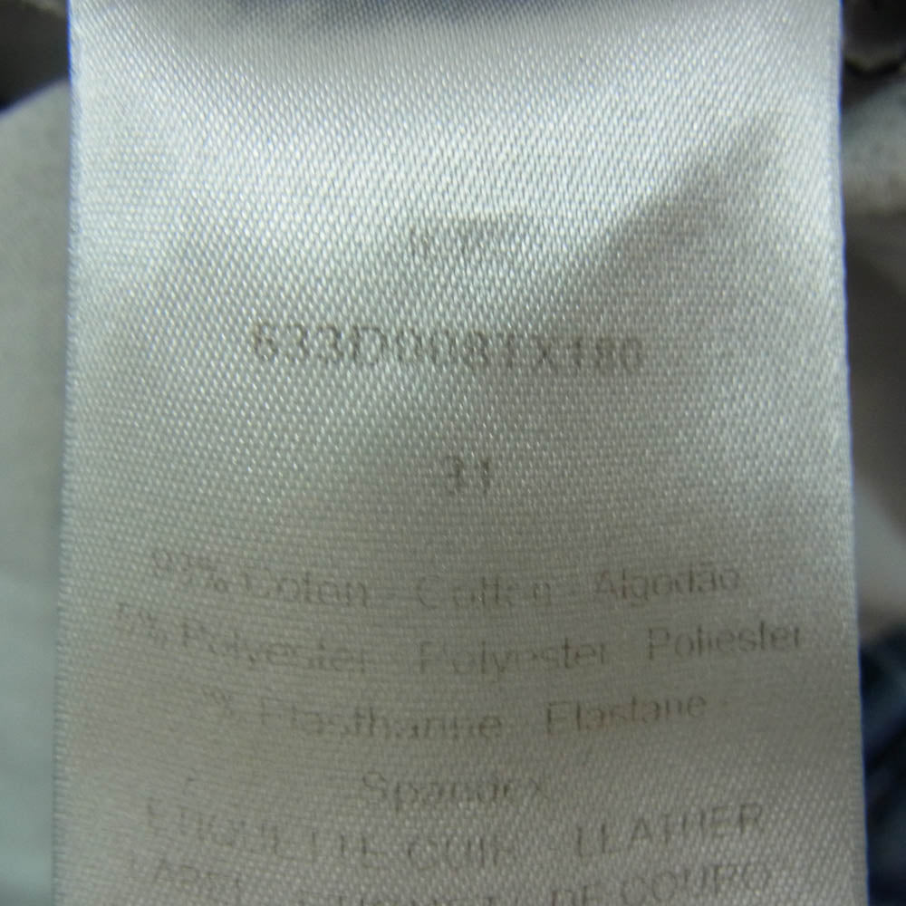 DIOR HOMME ディオールオム 16AW 633D008TX180 イタリア製 ボタンフライ ジーンズ スリムフィット ストレート デニムパンツ インディゴブルー系 31【中古】