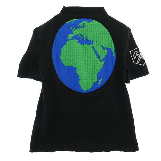 LOUIS VUITTON ルイ・ヴィトン 19AW HHN02W Barcode and Earth Knit Tee Shirt バーコード アンド アース ニット 半袖 Tシャツ ブラック系 XL【中古】