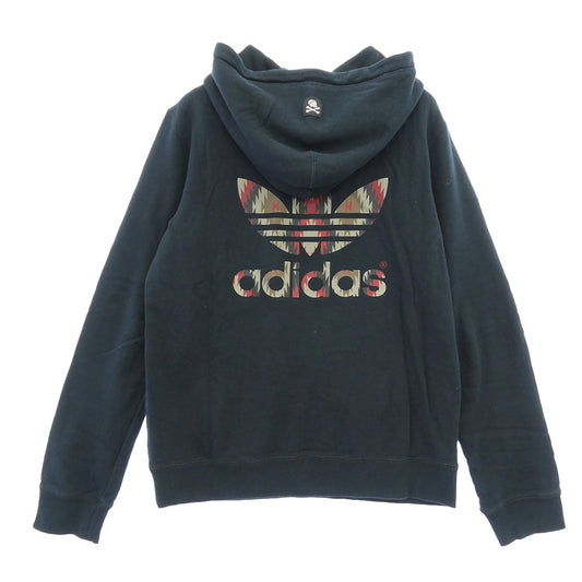 NEIGHBORHOOD ネイバーフッド adidas アディダス S09885 x adidas Originals アディダス オリジナルス スカルプリント プルオーバー フーディー パーカー ブラック系 L【中古】