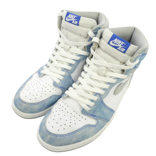 NIKE ナイキ 555088-402 【フェイクバスターズ鑑定済】 Air Jordan 1 High OG Hyper Royal エアジョーダン1 ハイ OG ハイパーロイヤル ハイカットスニーカー ホワイト系 ライトブルー系 28.5cm【中古】