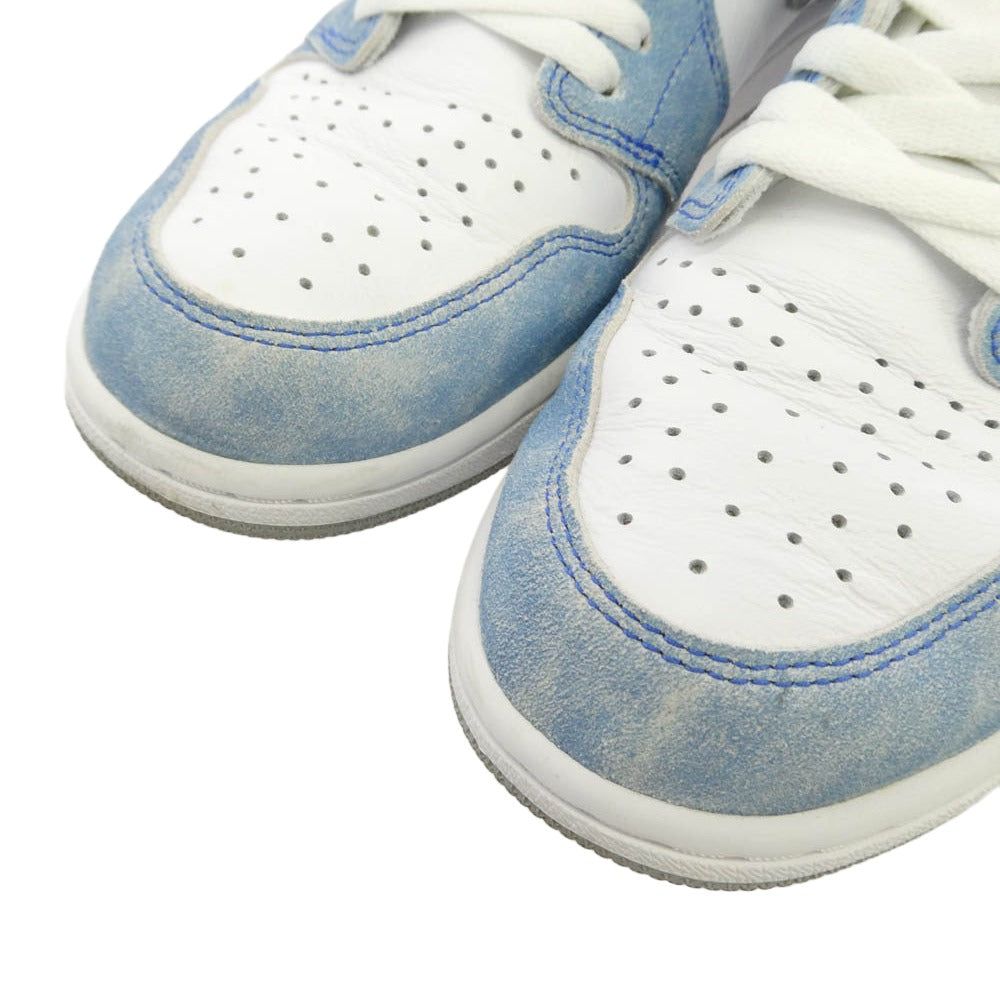 NIKE ナイキ 555088-402 【フェイクバスターズ鑑定済】 Air Jordan 1 High OG Hyper Royal エアジョーダン1 ハイ OG ハイパーロイヤル ハイカットスニーカー ホワイト系 ライトブルー系 28.5cm【中古】