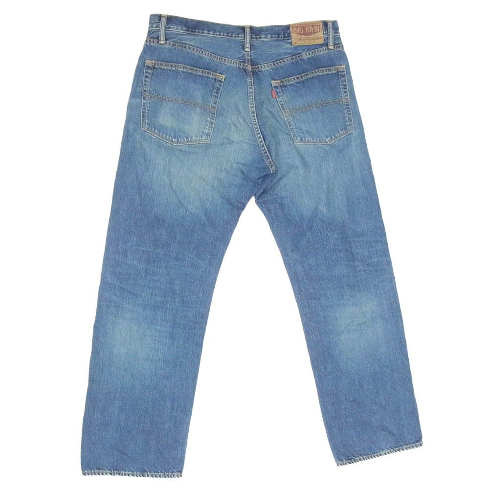 BIG JOHN ビッグジョン M102SL VINTAGE 60's Classic Straight ヴィンテージ加工 テーパード デニム パンツ インディゴブルー系 34【中古】