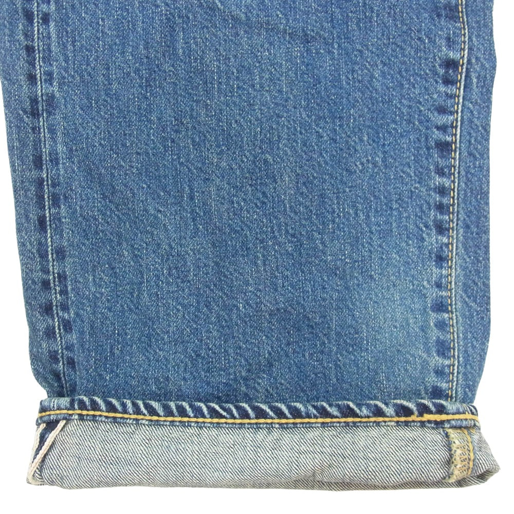 BIG JOHN ビッグジョン M102SL VINTAGE 60's Classic Straight ヴィンテージ加工 テーパード デニム パンツ インディゴブルー系 34【中古】