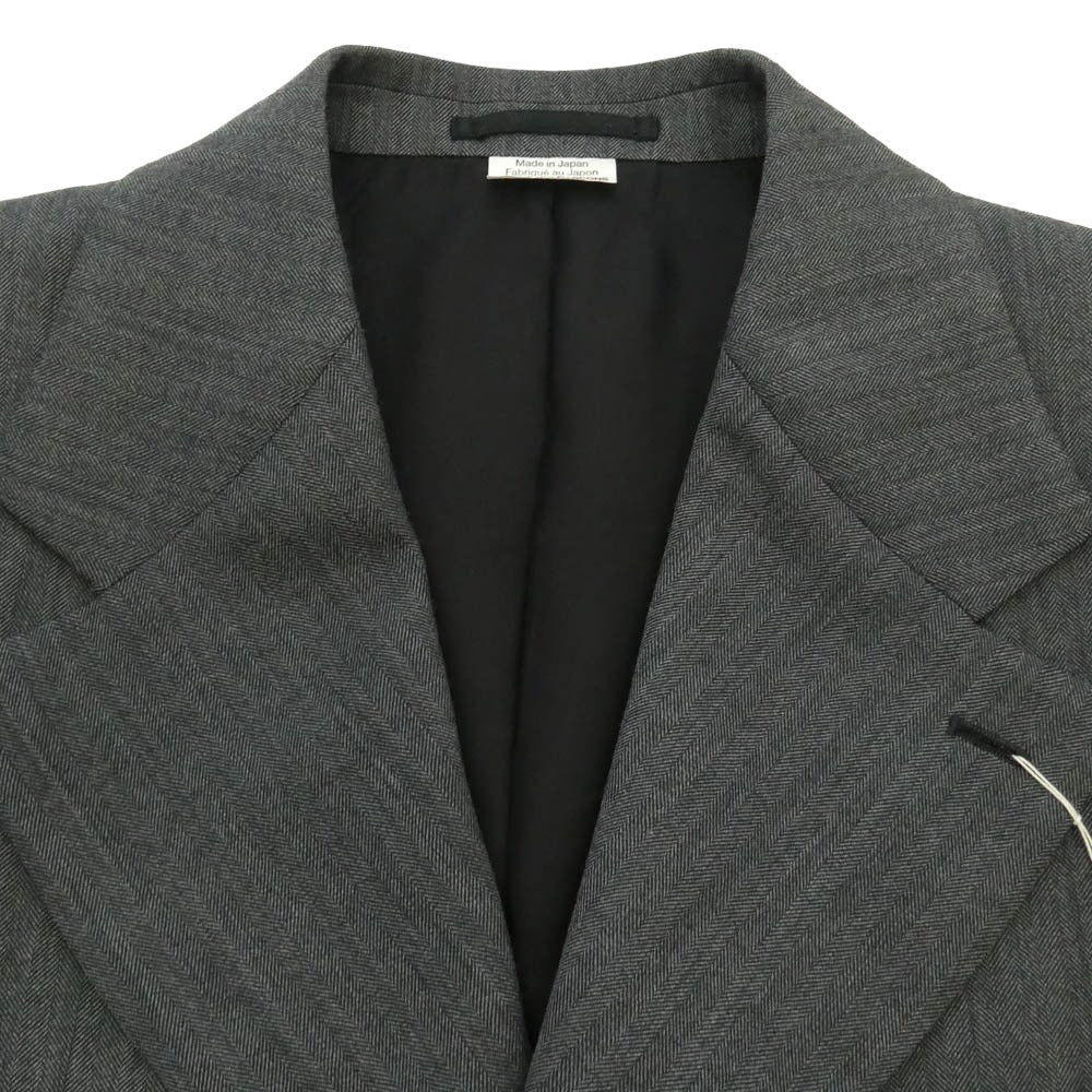 COMME des GARCONS HOMME PLUS コムデギャルソンオムプリュス 26SS PQ-J029 Not Suits, But Suits ウール エステル ヘリンボーン 3B ジャケット グレー系 M【極上美品】【中古】