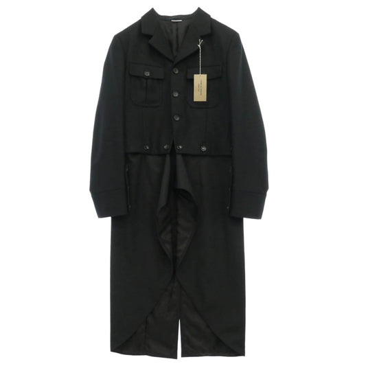 COMME des GARCONS HOMME PLUS コムデギャルソンオムプリュス 25AW PP-J043 TO HELL WITH WAR 燕尾 ウール ジャケット コート ブラック系 M【極上美品】【中古】