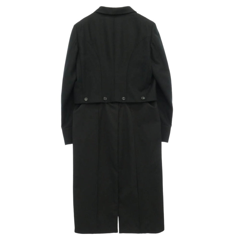 COMME des GARCONS HOMME PLUS コムデギャルソンオムプリュス 25AW PP-J043 TO HELL WITH WAR 燕尾 ウール ジャケット コート ブラック系 M【極上美品】【中古】