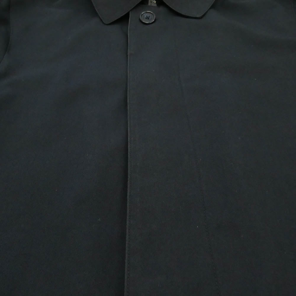 Herno ヘルノ 比翼 ステンカラー ロング コート ブラック系 44【中古】