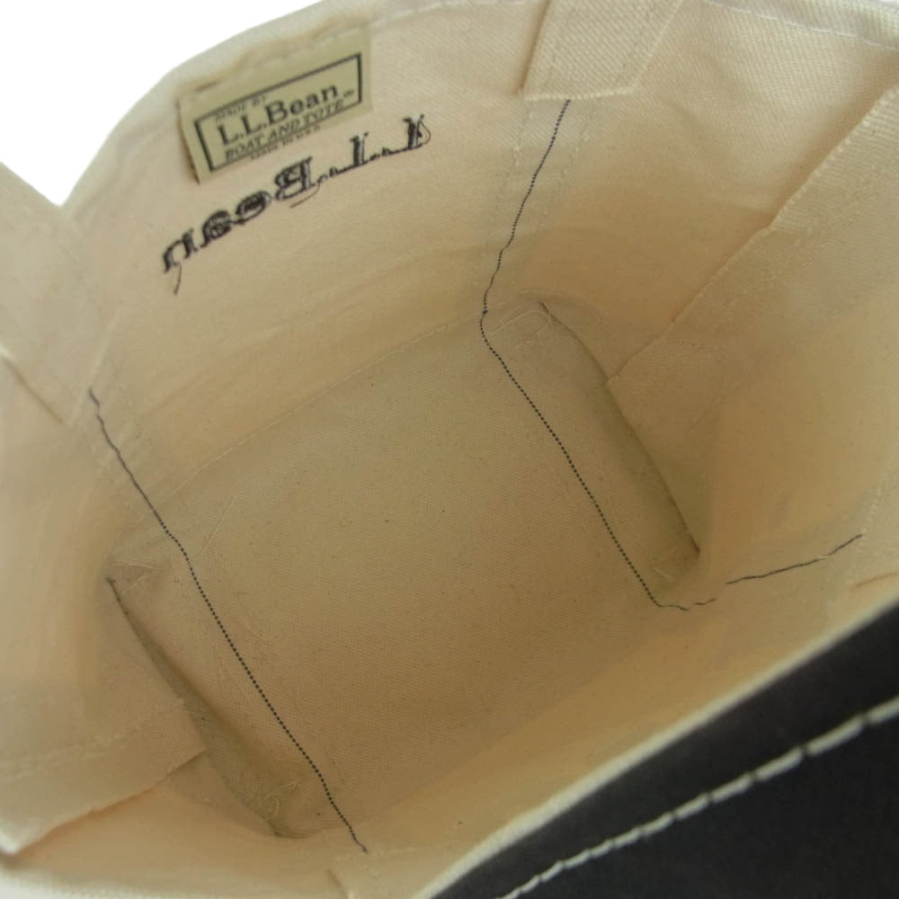 SOPHNET. ソフネット L.L.Bean エルエルビーン キャンバス ロゴ トート バック コットン アメリカ製 オフホワイト系 ブラック系【中古】