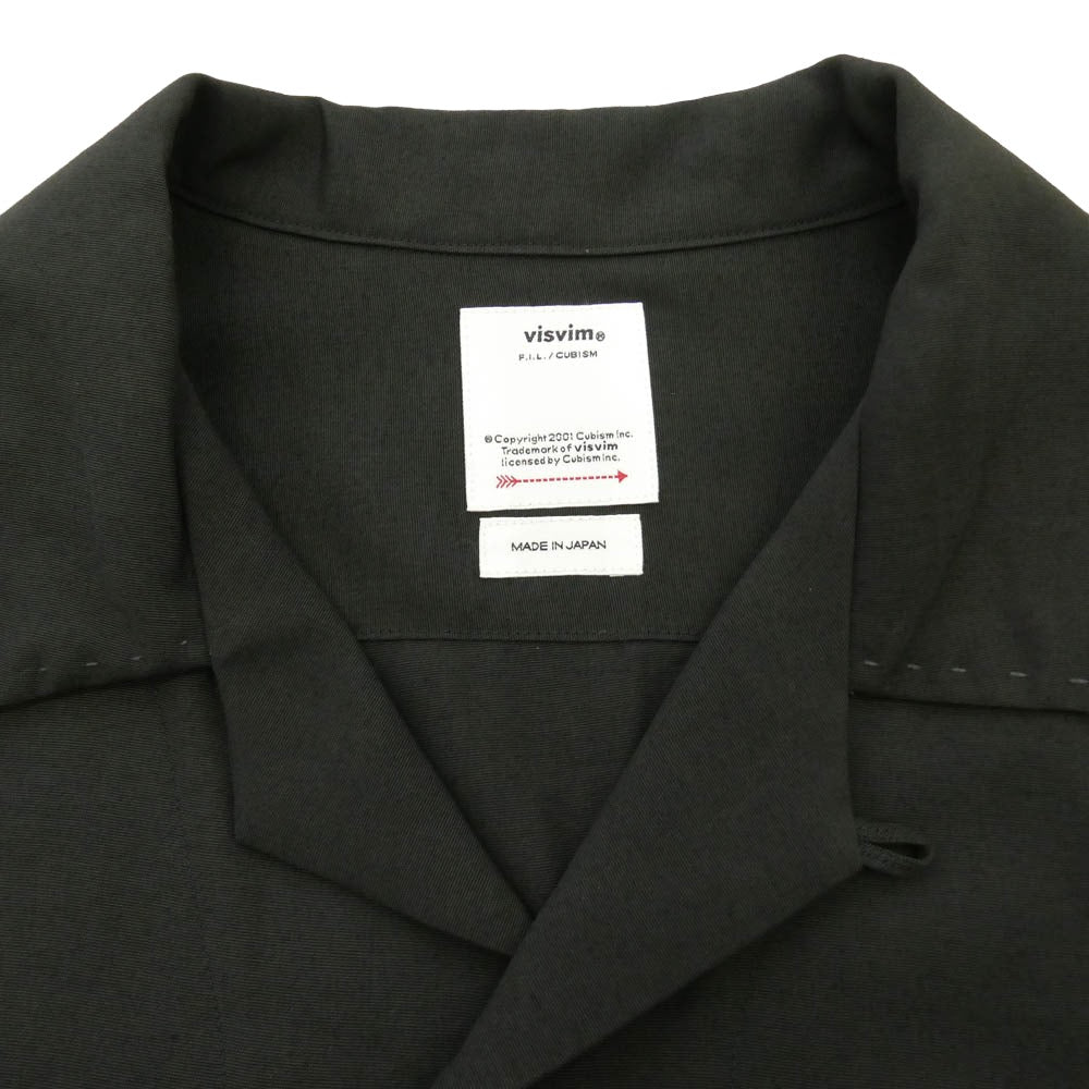 VISVIM ビズビム 26SS 0126305011002 KEESEY SHIRT S/S 半袖 オープンカラー シャツ チャコール系 2【美品】【中古】
