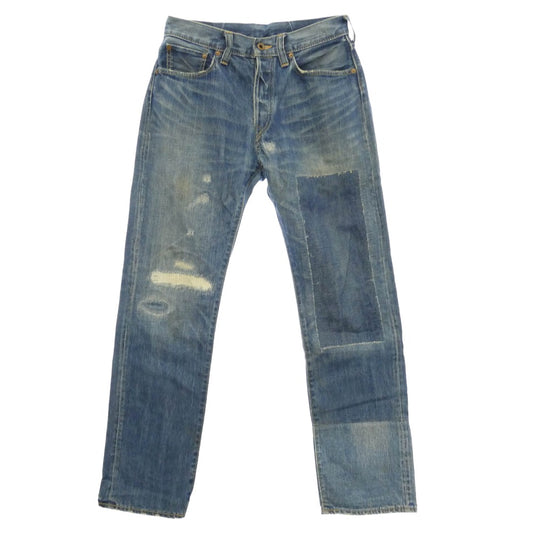 BRU NA BOINNE ブルーナボイン 7044-0 リペア ダメージ 加工 デニム パンツ ジーンズ インディゴブルー系【中古】