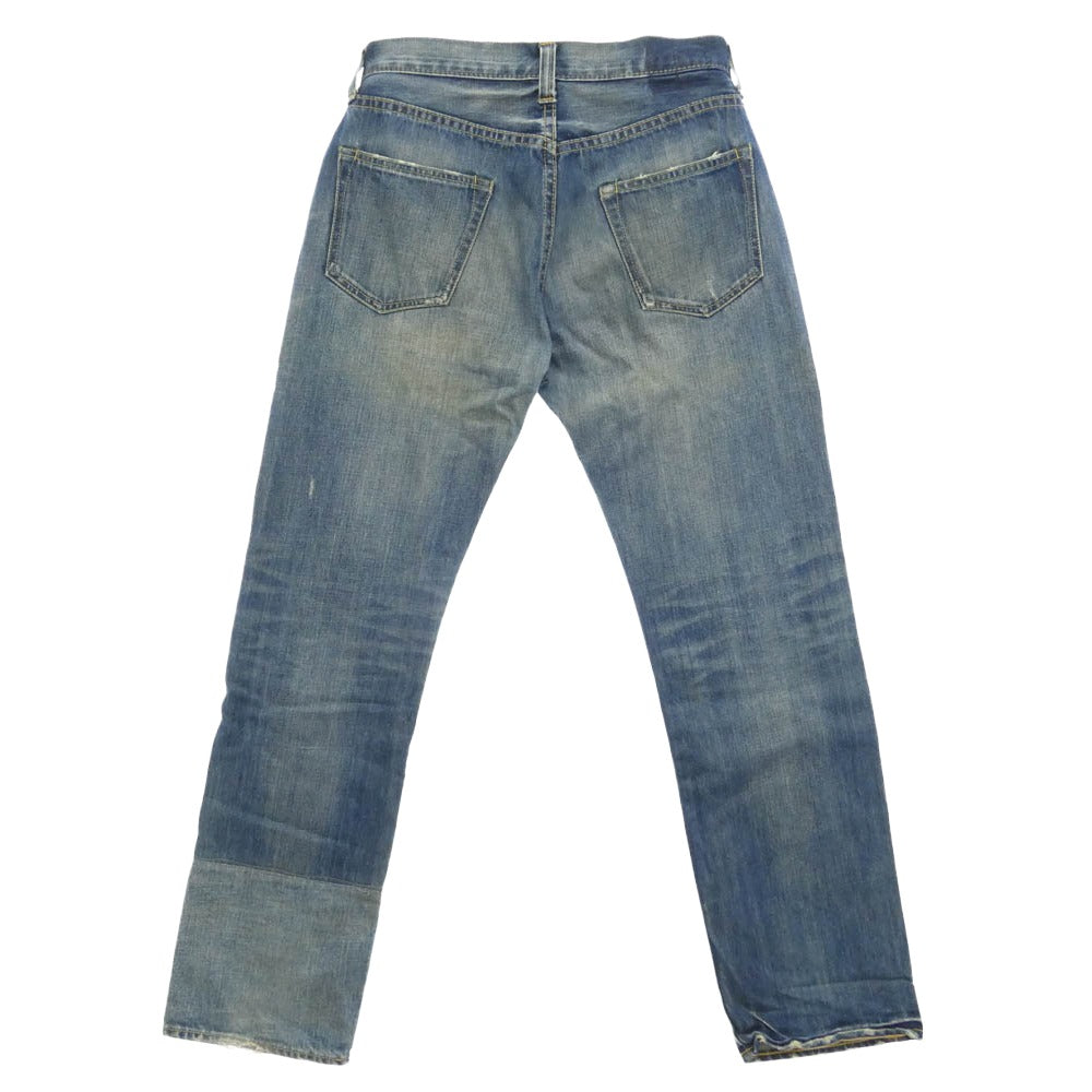 BRU NA BOINNE ブルーナボイン 7044-0 リペア ダメージ 加工 デニム パンツ ジーンズ インディゴブルー系【中古】