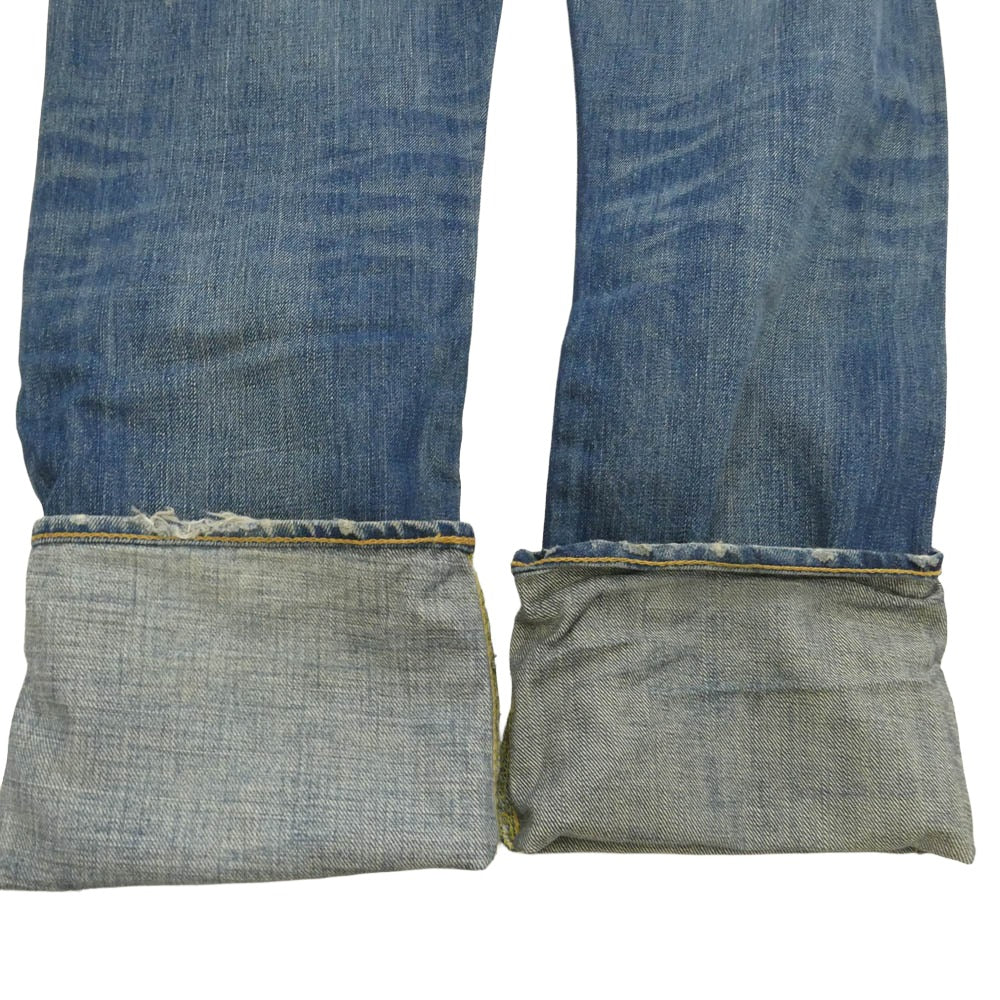 BRU NA BOINNE ブルーナボイン 7044-0 リペア ダメージ 加工 デニム パンツ ジーンズ インディゴブルー系【中古】