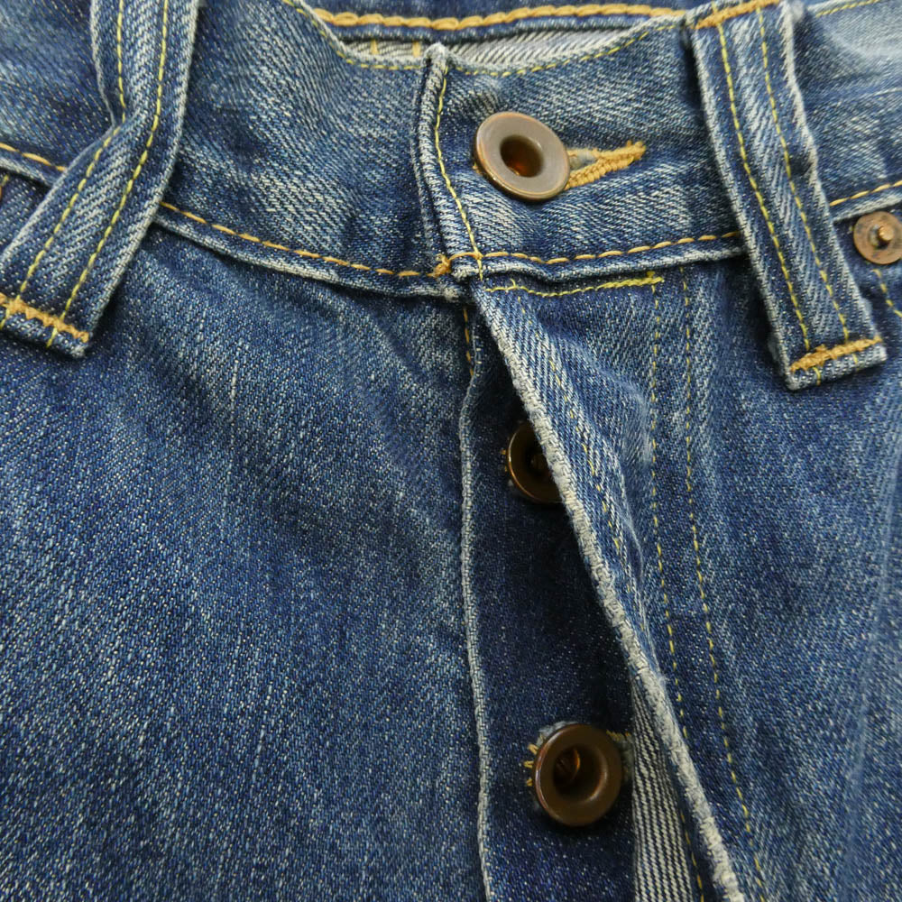 BRU NA BOINNE ブルーナボイン 7044-0 リペア ダメージ 加工 デニム パンツ ジーンズ インディゴブルー系【中古】