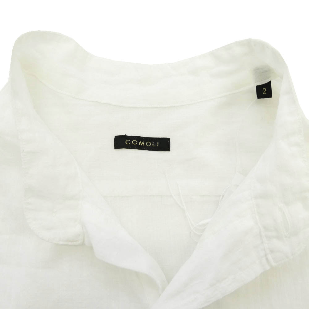 COMOLI コモリ 26SS D01-02007 MUSLIN PULLOVER SHIRT モスリン プルオーバー 長袖 シャツ ホワイト系 2【中古】
