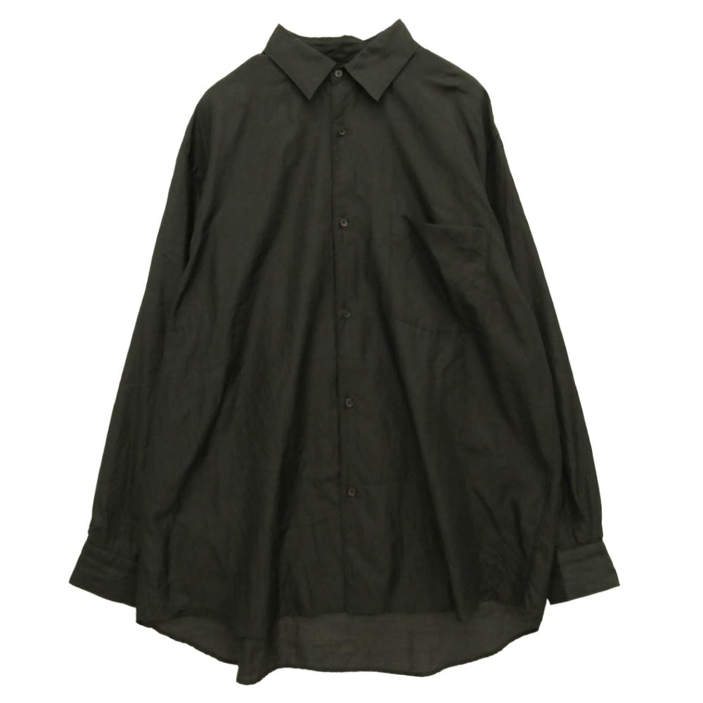 COMOLI コモリ 26SS D01-02017 ウールシルク コモリシャツ 長袖シャツ サイズ5 ダークブラウン系 5【中古】