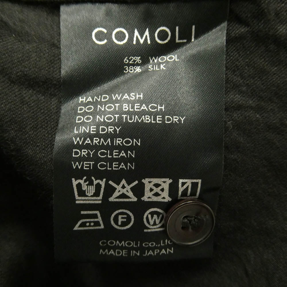 COMOLI コモリ 26SS D01-02017 ウールシルク コモリシャツ 長袖シャツ サイズ5 ダークブラウン系 5【中古】