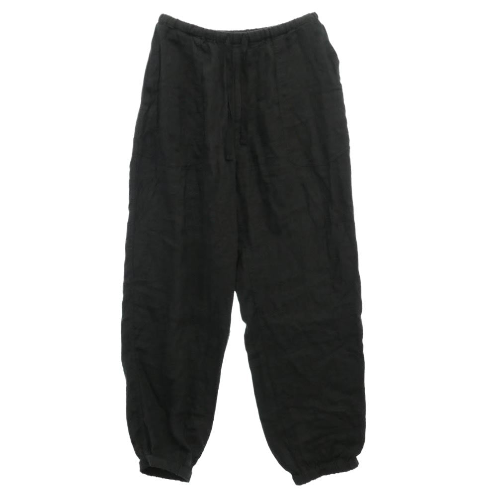 COMOLI コモリ 26SS D01-03016 リネンWクロスドローストリングパンツ ブラック系 3【中古】