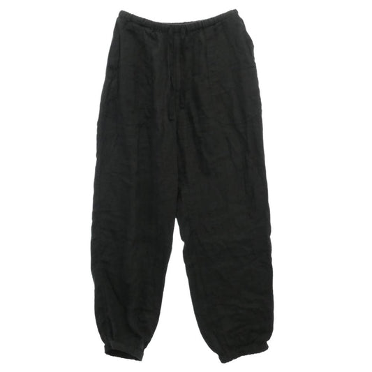 COMOLI コモリ 26SS D01-03016 リネンWクロスドローストリングパンツ ブラック系 3【中古】