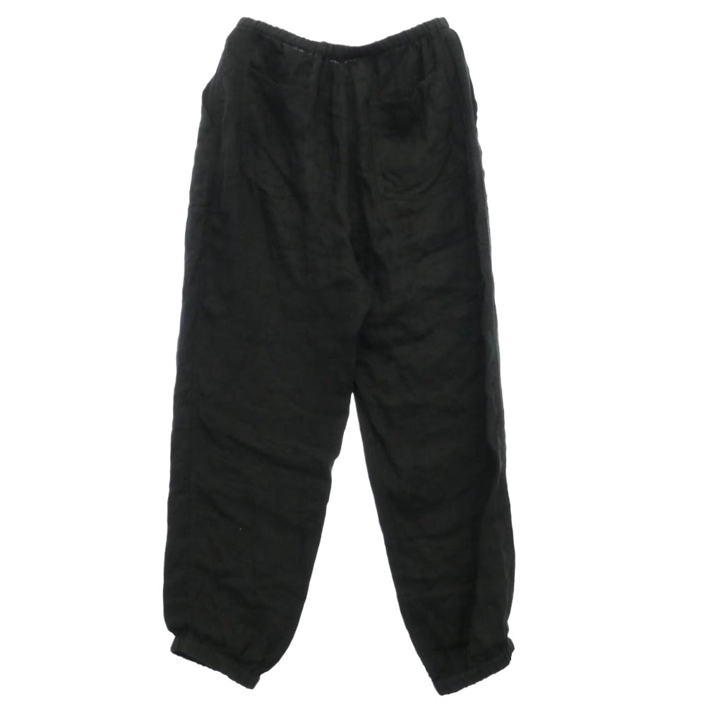COMOLI コモリ 26SS D01-03016 リネンWクロスドローストリングパンツ ブラック系 3【中古】