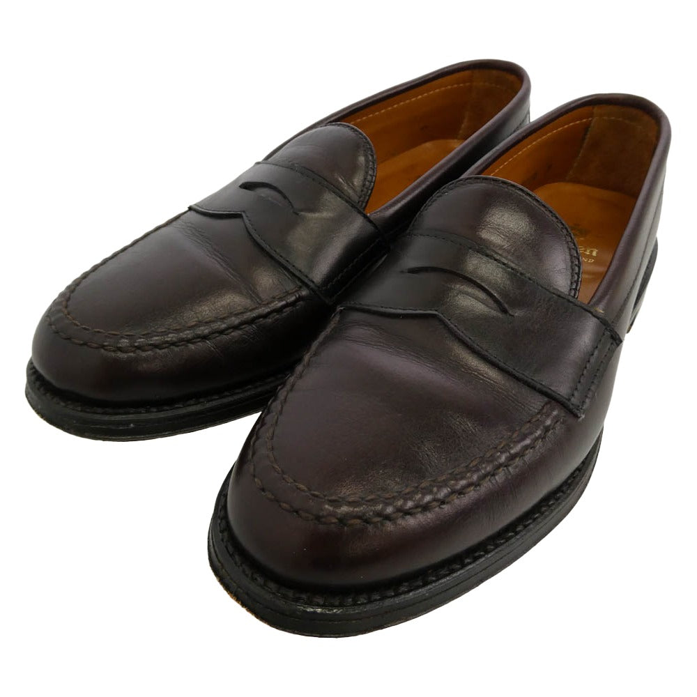 ALDEN オールデン 984 USA製 カーフレザー コイン ローファー ペニー ローファー ダークブラウン系 6.5【中古】